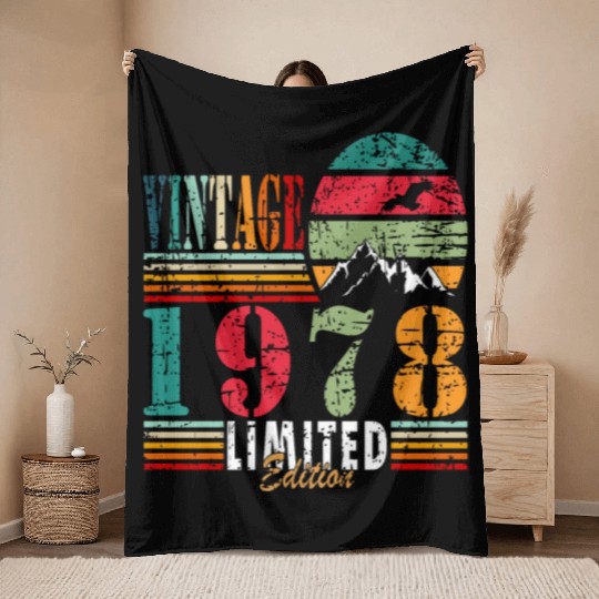 Awesome Since 1978 Birthday Throw Blankets