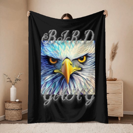 BIRD GANG Throw Blankets