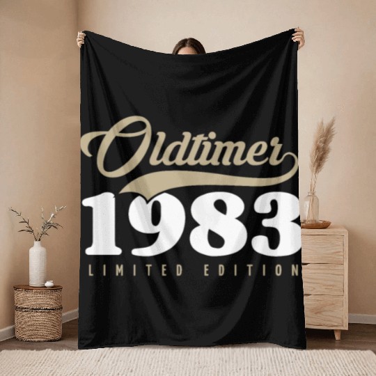 40th Birthday Vintage 1983 Throw Blankets