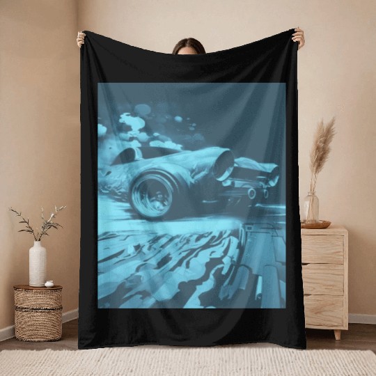 Car Muscle Car Vintage Retro vintage Throw Blankets