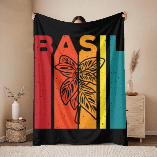 Basil Design Herb Lover Throw Blankets