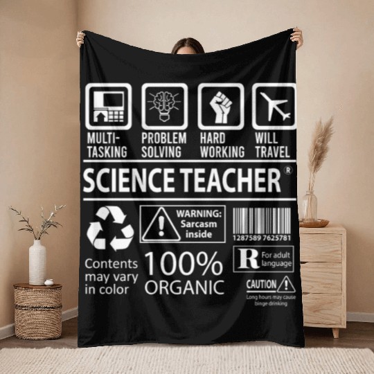 Science Teacher Throw Blankets - Multitasking Job Gift It