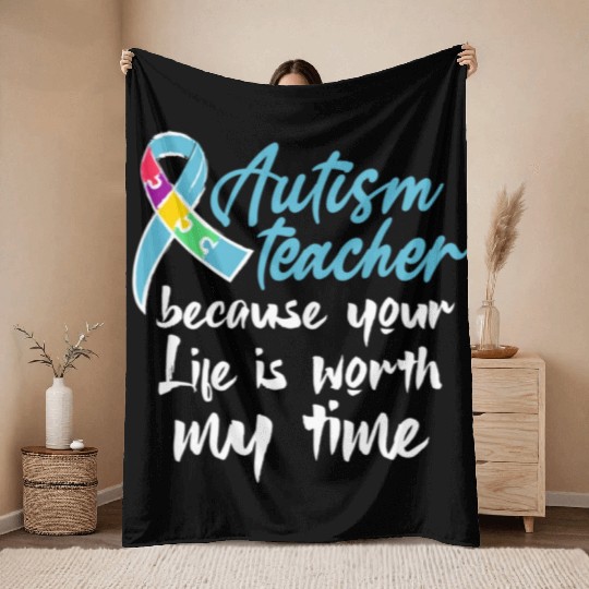 Autism Teacher Throw Blankets