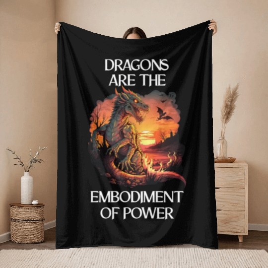 Mythical Creature Dragons Gift Men Dragon for a Throw Blankets