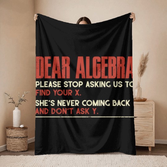 Algebra, calculus, science, mathematics Throw Blankets