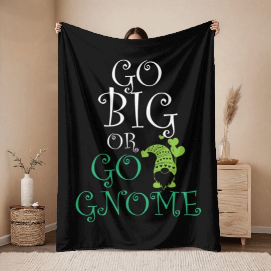 Gnomes - Gnome Collecting - Gnome Collector Throw Blankets