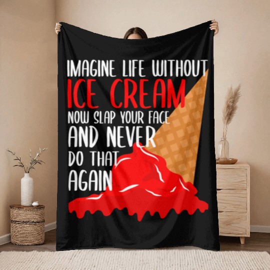 Ice Cream Lover Throw Blankets
