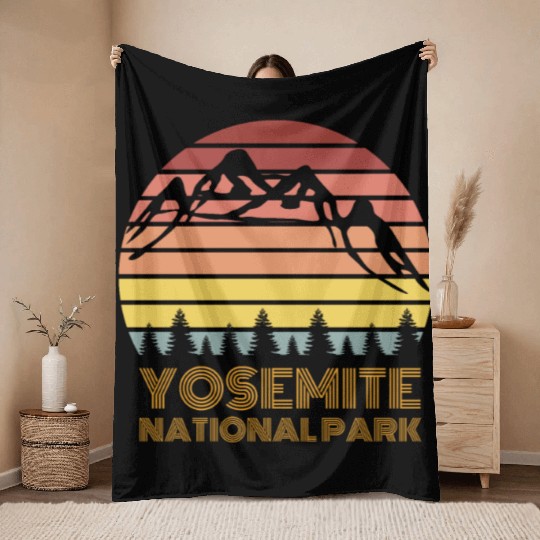 Yosemite National Park Throw Blankets