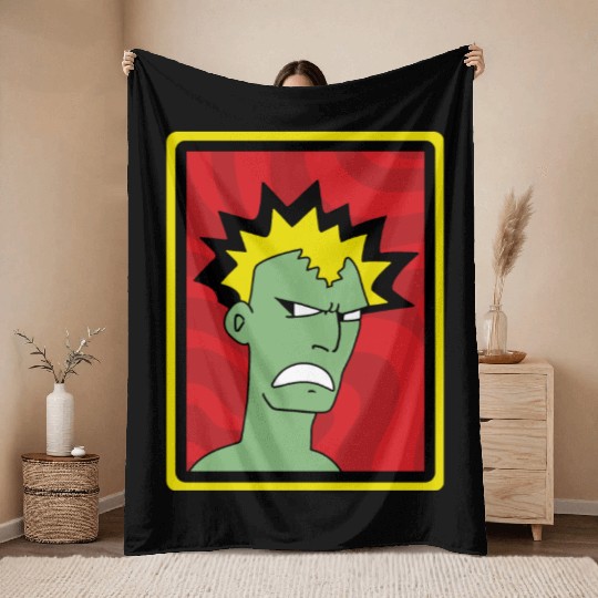 Punk guy - I'm Not Angry, This Is Just My Face Throw Blankets
