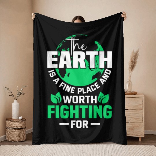 The Earth is a Earth Day Planet Environment Trees Throw Blankets