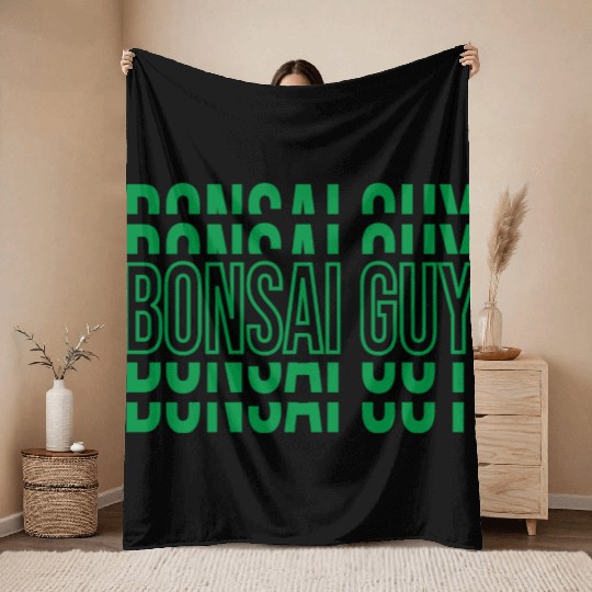 BONSAI GUY Throw Blankets