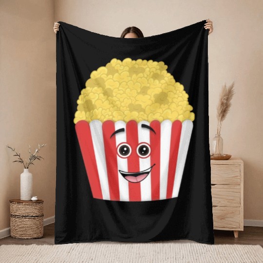 Cinema a cool popcorn Throw Blankets