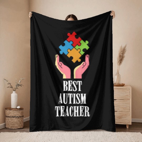 Autism Teacher Throw Blankets