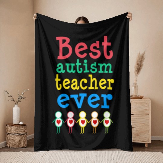 Autism Teacher Gift Throw Blankets