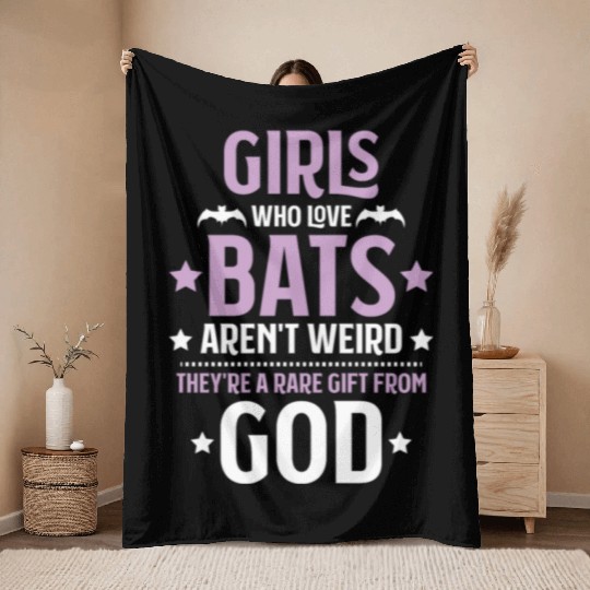 Bat Bats Bat Lover Chiroptera Halloween Vampire Throw Blankets