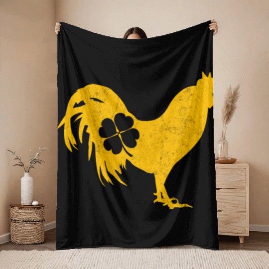 Shenanigans Shamrock St. Patrick's Day Throw Blankets