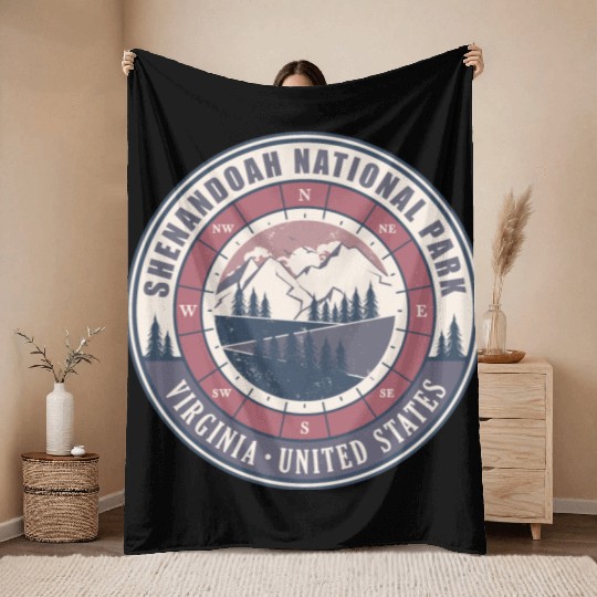 Shenandoah National Park Virginia US Hiking Throw Blankets