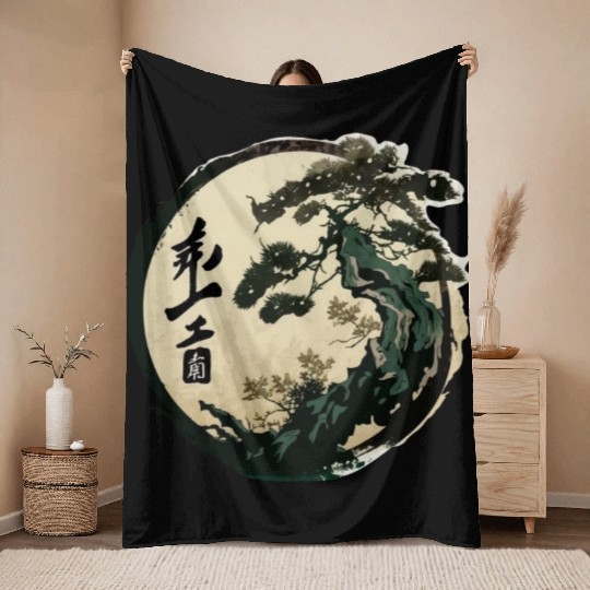 Bonsai Tree Throw Blankets