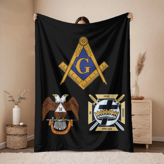 Mason Scottish Rite Knights Templar Throw Blankets