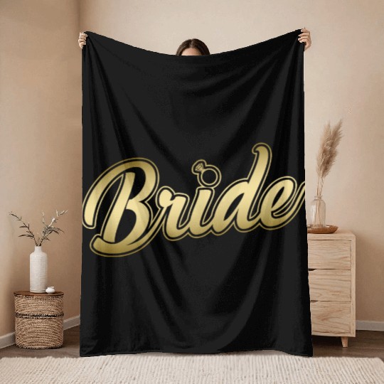 Classy Mood Bride Bachelorette Party Bridal Throw Blankets