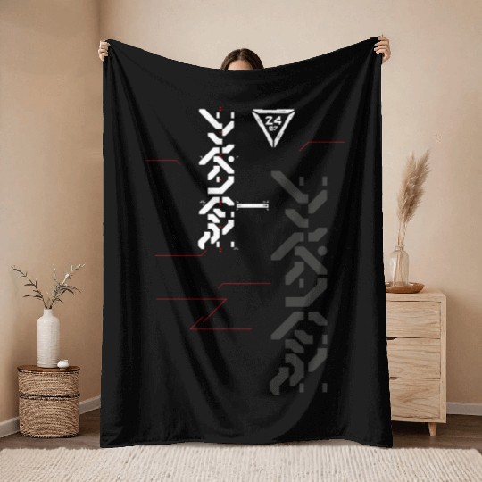 Cyber modern Throw Blankets
