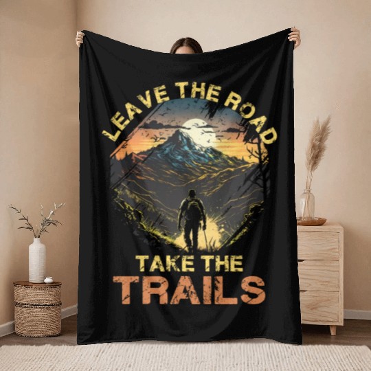 Outdoor Hiking Nature Adventure Trails Throw Blankets