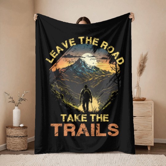 Outdoor Hiking Nature Adventure Trails Throw Blankets