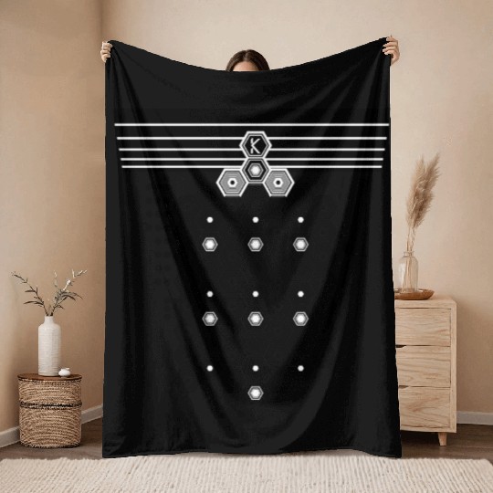 Cyber modern Throw Blankets