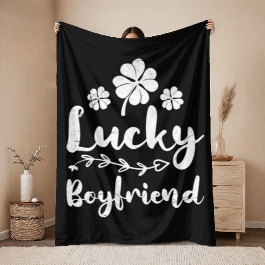 Lucky Boyfriend St. Patrick's Day Ireland Throw Blankets
