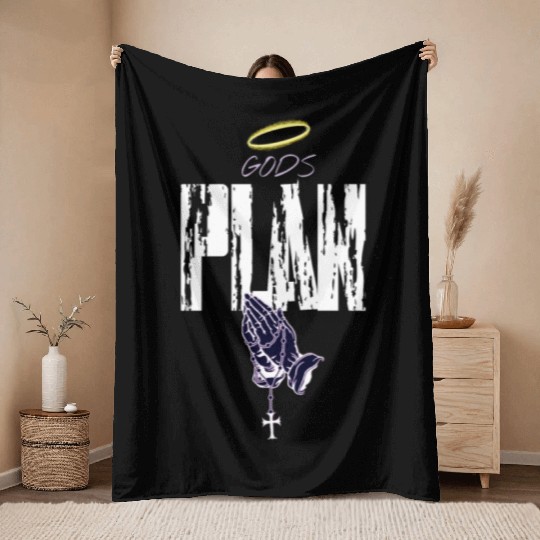 Gods Plan Throw Blankets