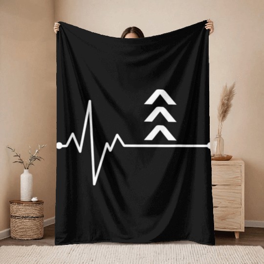 Heart beat down syndrome Awareness down right perf Throw Blankets