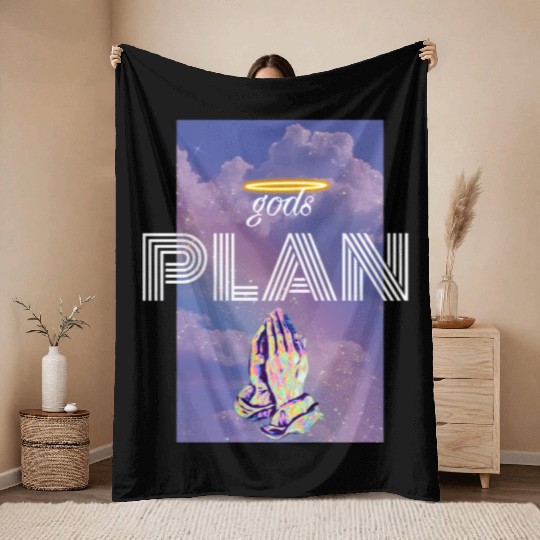 Gods Plan Throw Blankets