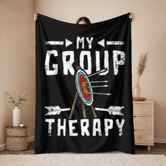 My group therapy Archery Throw Blankets