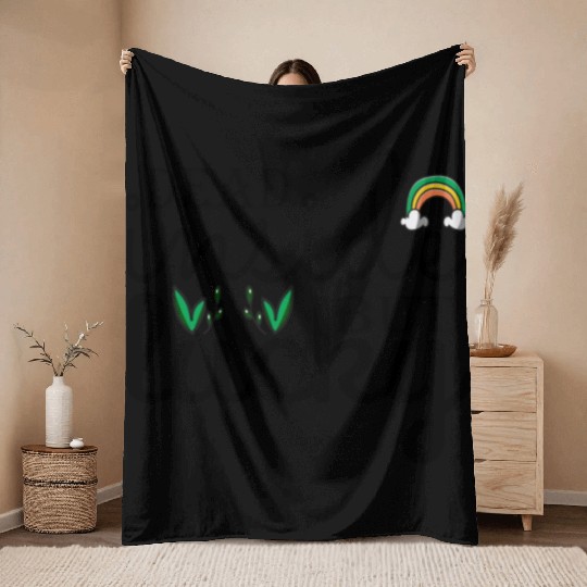 Dead inside but lucky Throw Blankets