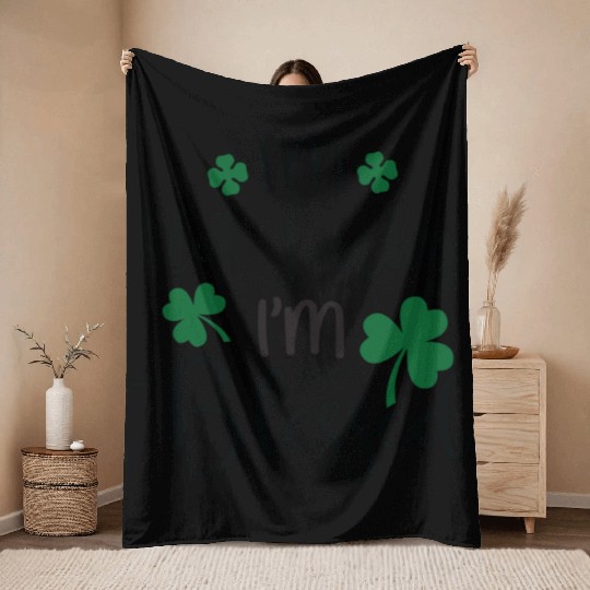 I m Not Lucky I m Blessed Throw Blankets