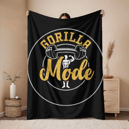 Gorilla Fashion - Gym Throw Blankets