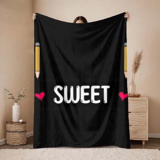 My Class Is Full Of Sweethearts Throw Blankets
