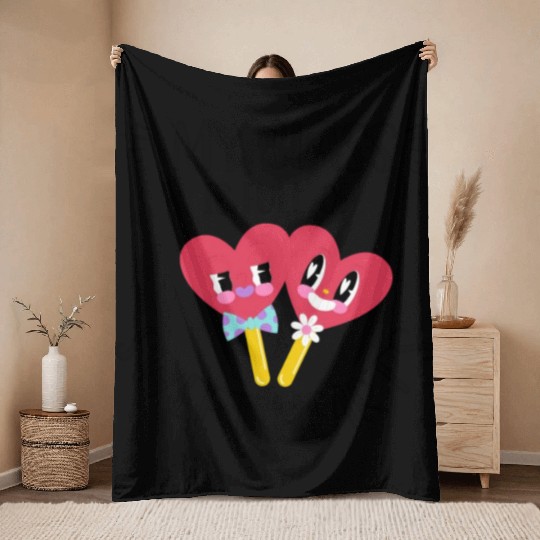 My Class Is Full Of Sweethearts Throw Blankets