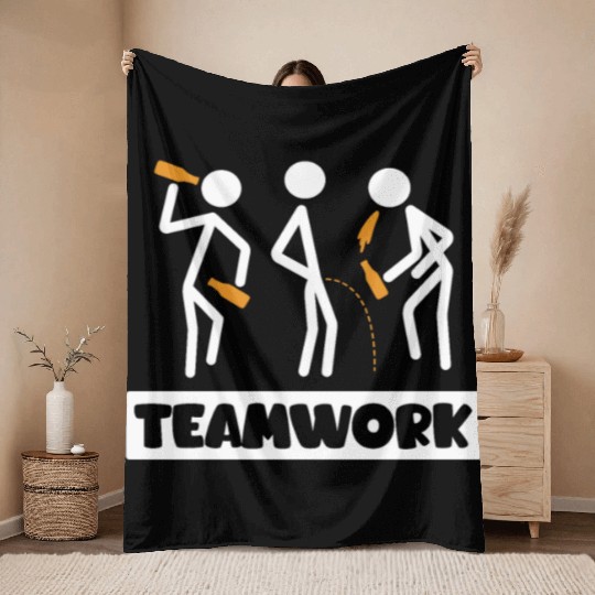 Teamwork Summer Vacation with Friends Spring Break Throw Blankets
