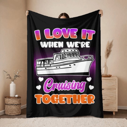 Cruising together cruise ship holiday spring break Throw Blankets