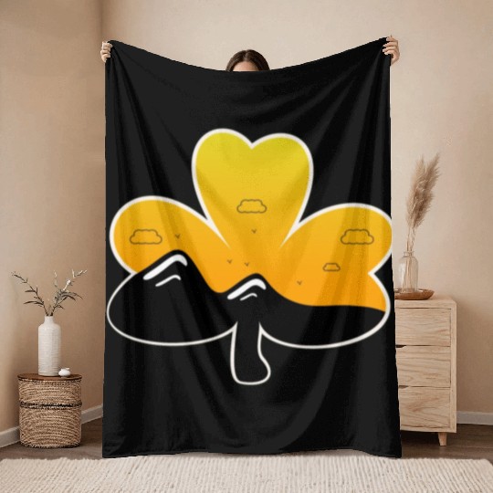 vintage st patrick sunrise Throw Blankets