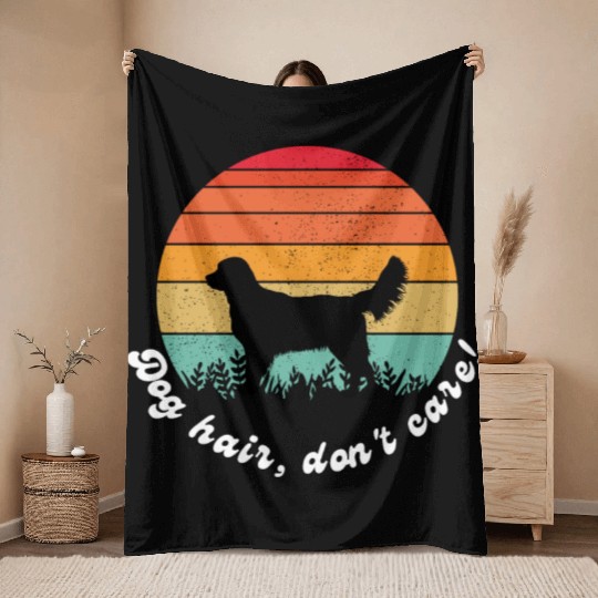 Dog Hair, Don't Care Throw Blankets
