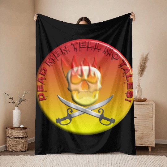 Dead men tell no tales Throw Blankets