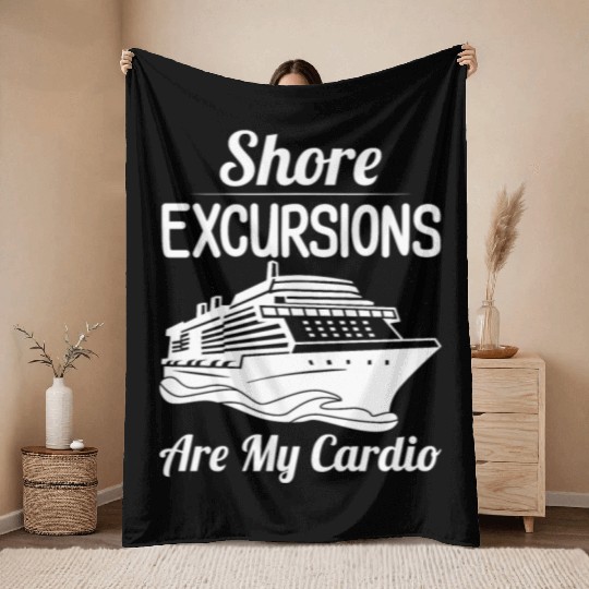 Funny Cruising Cruiser Cruise Ship Throw Blankets
