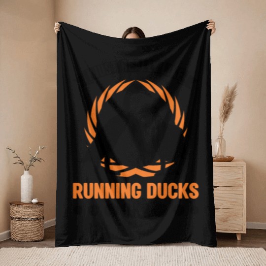 I Just Really Like Running Ducks, Ok Duck Throw Blankets