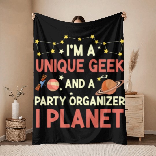 Science Theme Birthday Party Astronomy Astronaut Throw Blankets