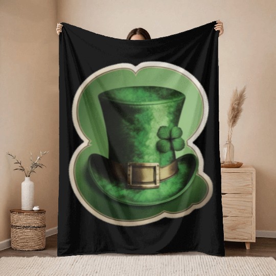 St Patrick's Day Novelty Irish Fancy Dress Leprech Throw Blankets