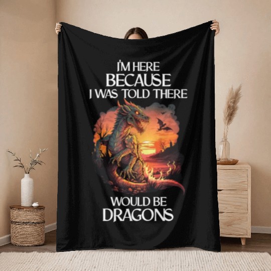 Mythical Creature Dragons Gift Men Dragon for a Throw Blankets
