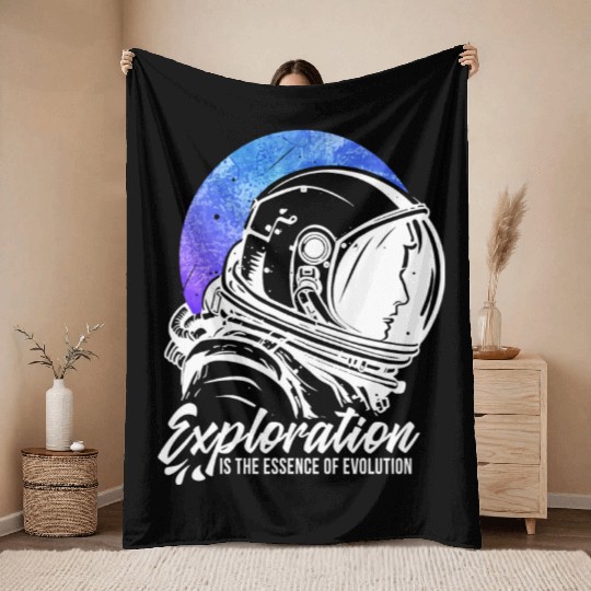 Amusing Explorations Of Cheerful Astronauts Quote Throw Blankets
