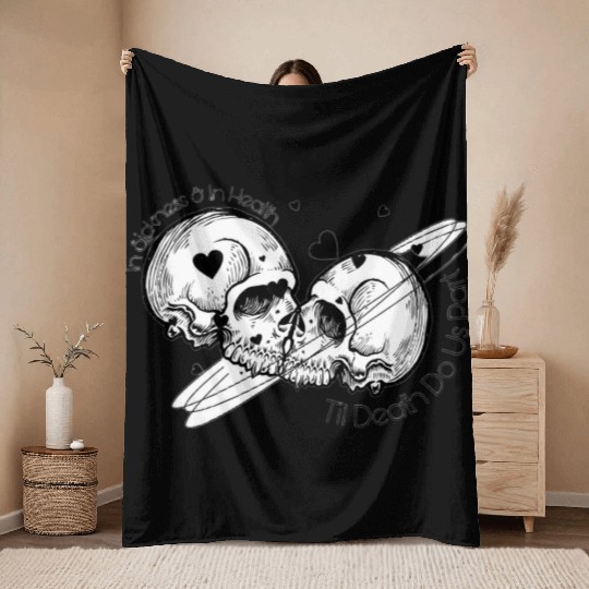 till death do us part Throw Blankets